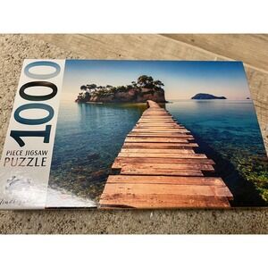 Cameo Island Greece 1000 pc Jigsaw puzzle Mindbloggers Hinkler Puzzles Open Box